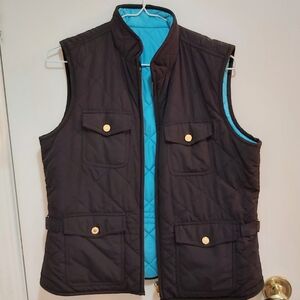 Ralph Lauren reversible black and blue vest, size small (S)
